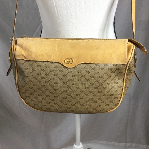 Gucci Handbags - ❤️SOLD❤️GUCCI Vtg GG Monogram Tan/Cream CrossBody